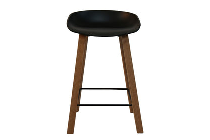 CLAIRE BAR STOOL 52X40X85CM-BLK/NATURE