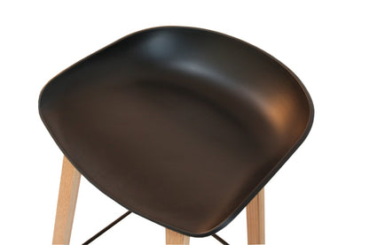 CLAIRE BAR STOOL 52X40X85CM-BLK/NATURE