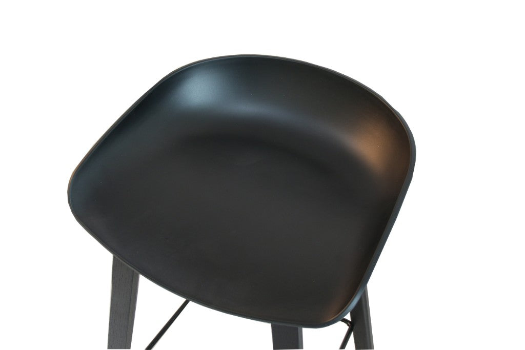 CLAIRE BAR STOOL 52X40X85CM-BLK/BLK