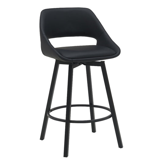 DISTRICT PU BAR CHAIR 49.5X49.5X93CM-BLACK