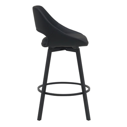 DISTRICT PU BAR CHAIR 49.5X49.5X93CM-BLACK