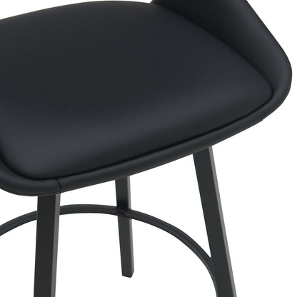DISTRICT PU BAR CHAIR 49.5X49.5X93CM-BLACK