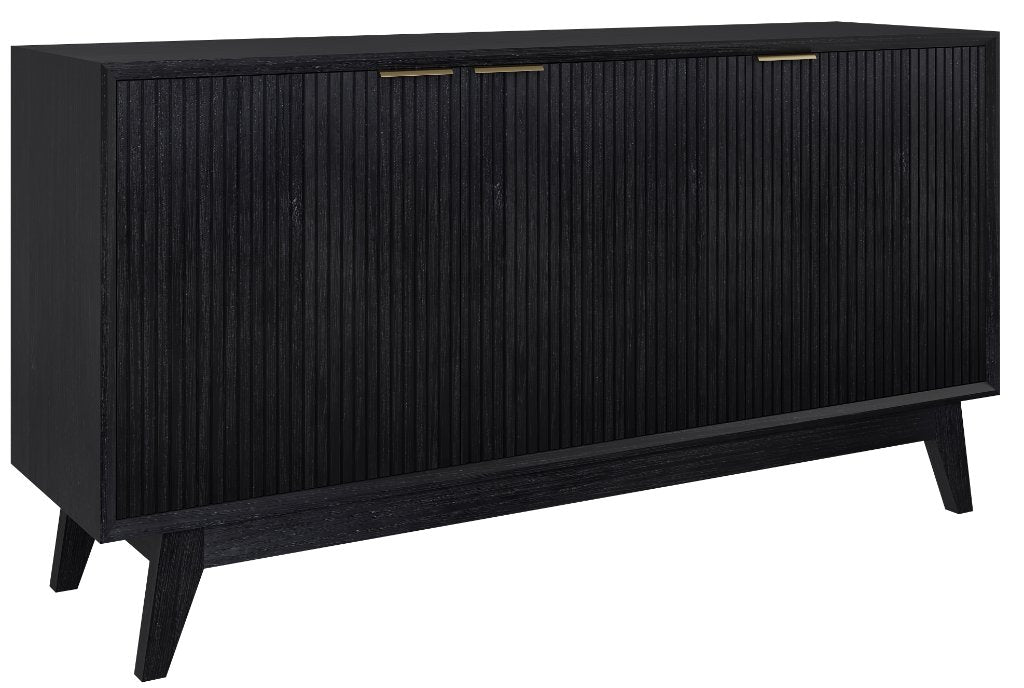 Ella 3 Door Sideboard Buffet- Brushed Black