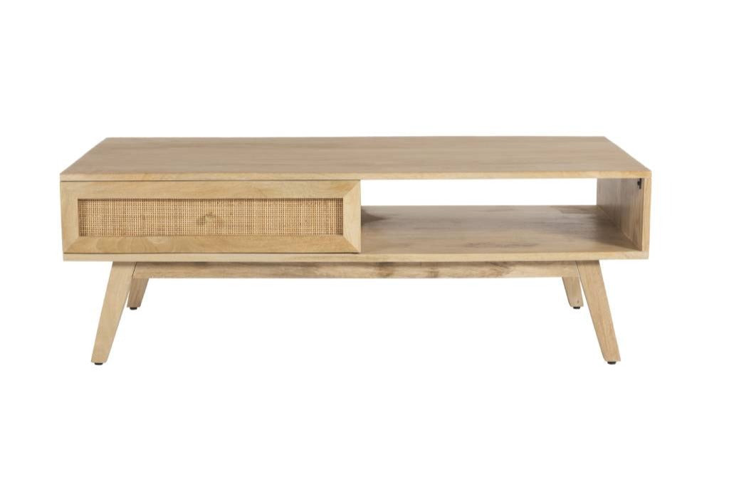 Ellora Drawer Timber Coffee Table -Natural – Online Furniture Factory ...