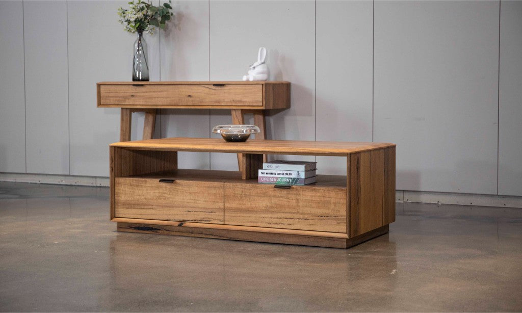 Galway Blox 2 Drawer Console Table -Natural