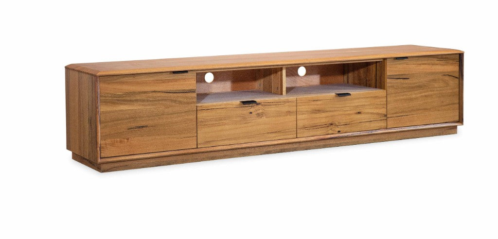 Galway Blox 2Door 2Drawer 220cm ETU Media Tv Unit-Natural