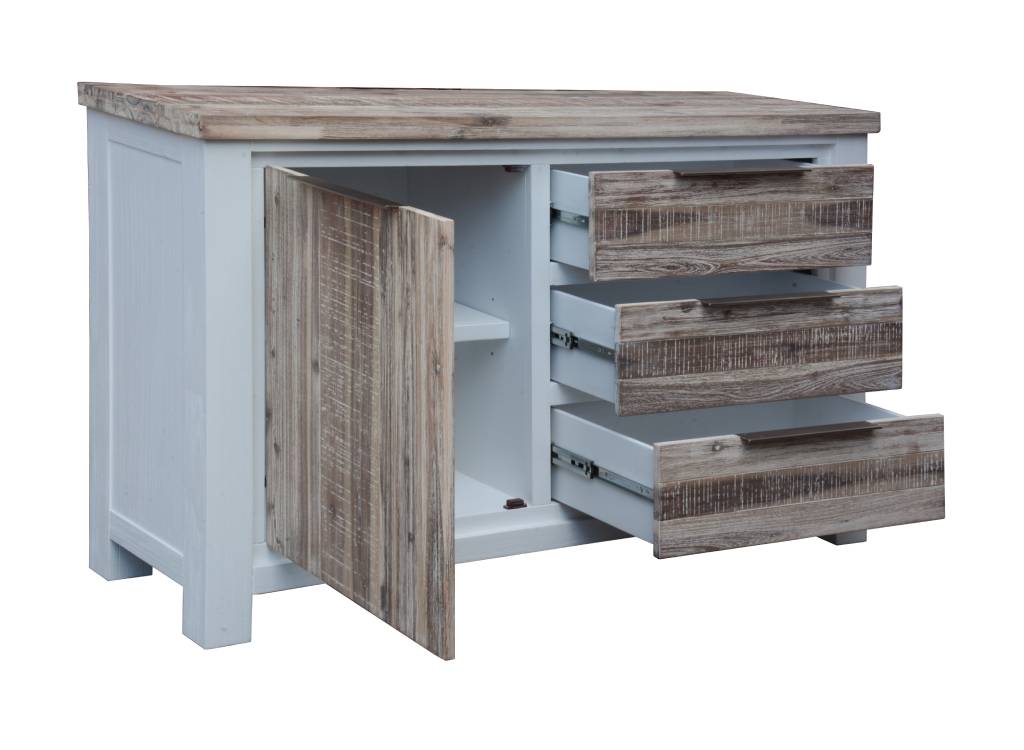 Homestead 145cm 1 Door / 3 Drawer Buffet-Vivid White