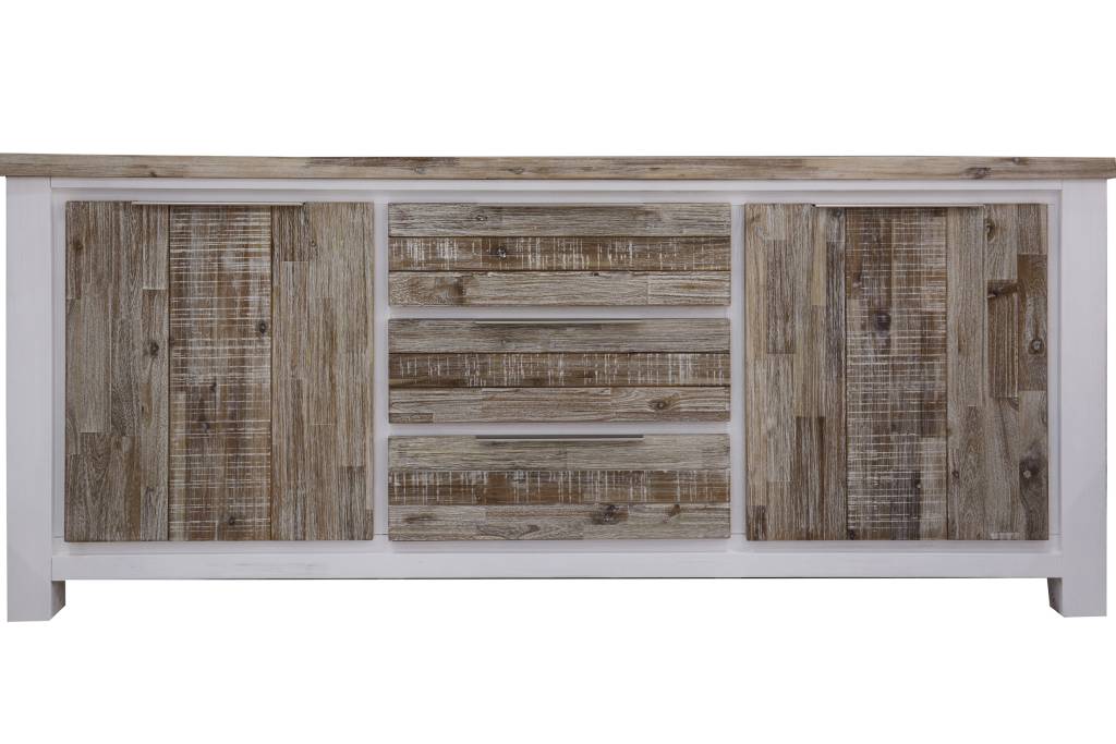 Homestead 200cm 2 Drawer/ 4 Drawer Buffet-Vivid White
