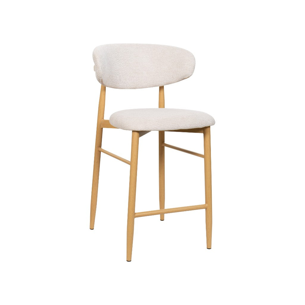 LOUIS FAB BAR CHAIR 55X52X94CM-BEIGE/OAK