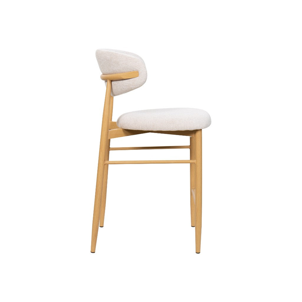 LOUIS FAB BAR CHAIR 55X52X94CM-BEIGE/OAK