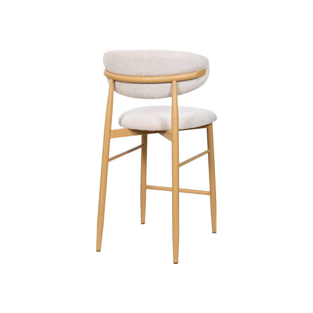 LOUIS FAB BAR CHAIR 55X52X94CM-BEIGE/OAK