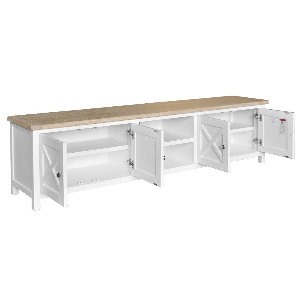 Shellwood 4DR & 2NICS ETU 210X42X55CM- Light Oak Top