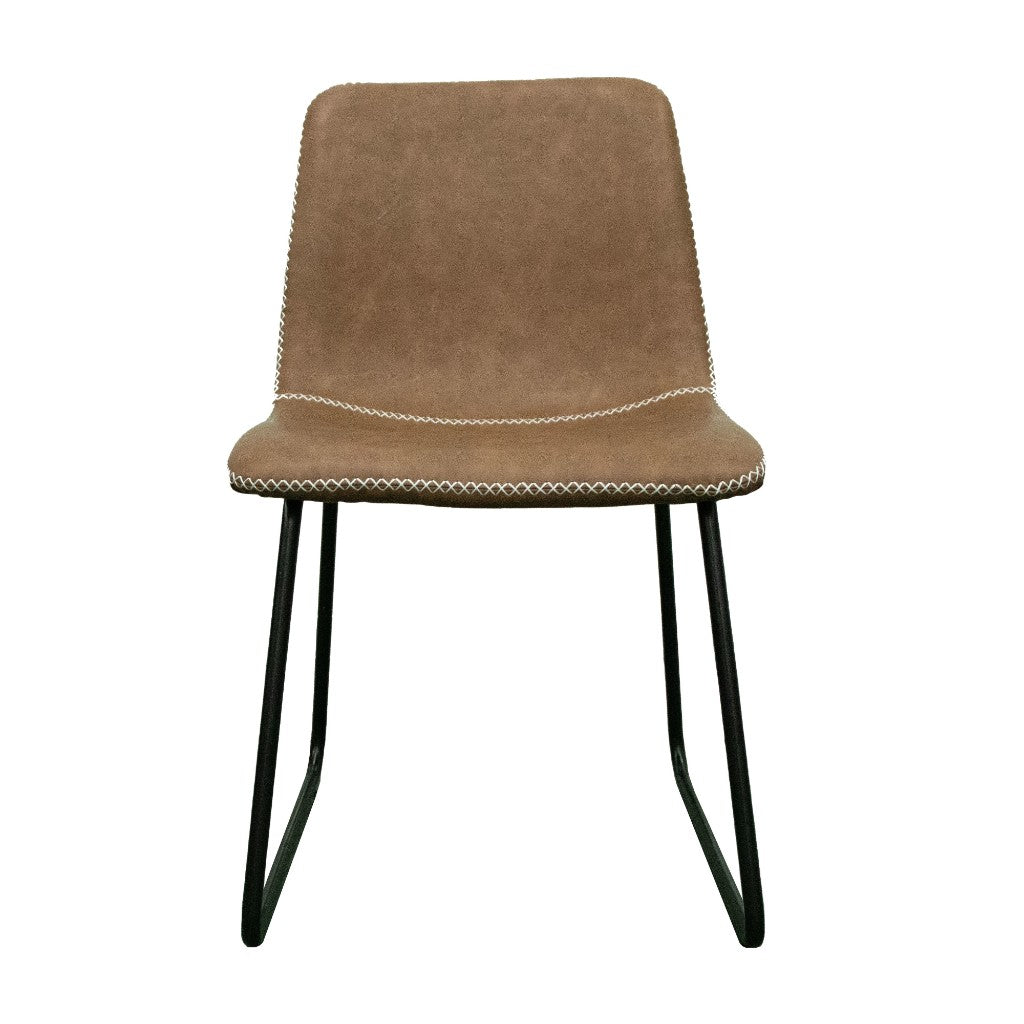 SILVESTER PU DIN CHAIR 45X61X88CM-TAN