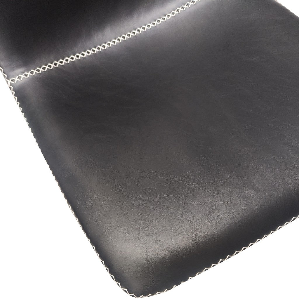 SILVESTER PU DIN CHAIR 45X61X88CM-BLACK