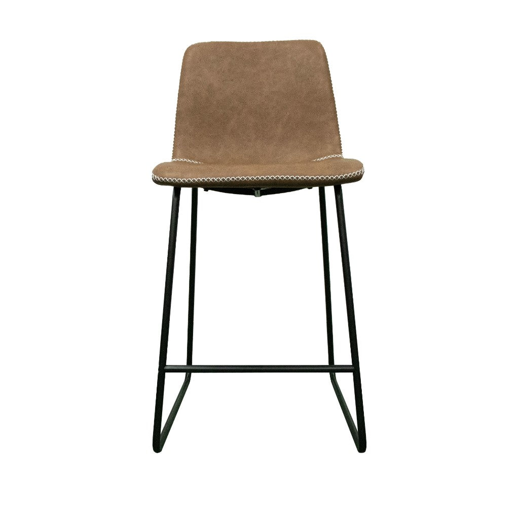 SILVESTER PU BAR STOOL 44X58X75CM -TAN