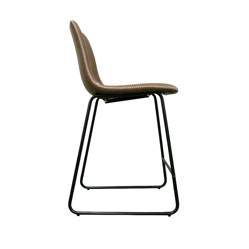 SILVESTER PU BAR STOOL 44X58X75CM -TAN