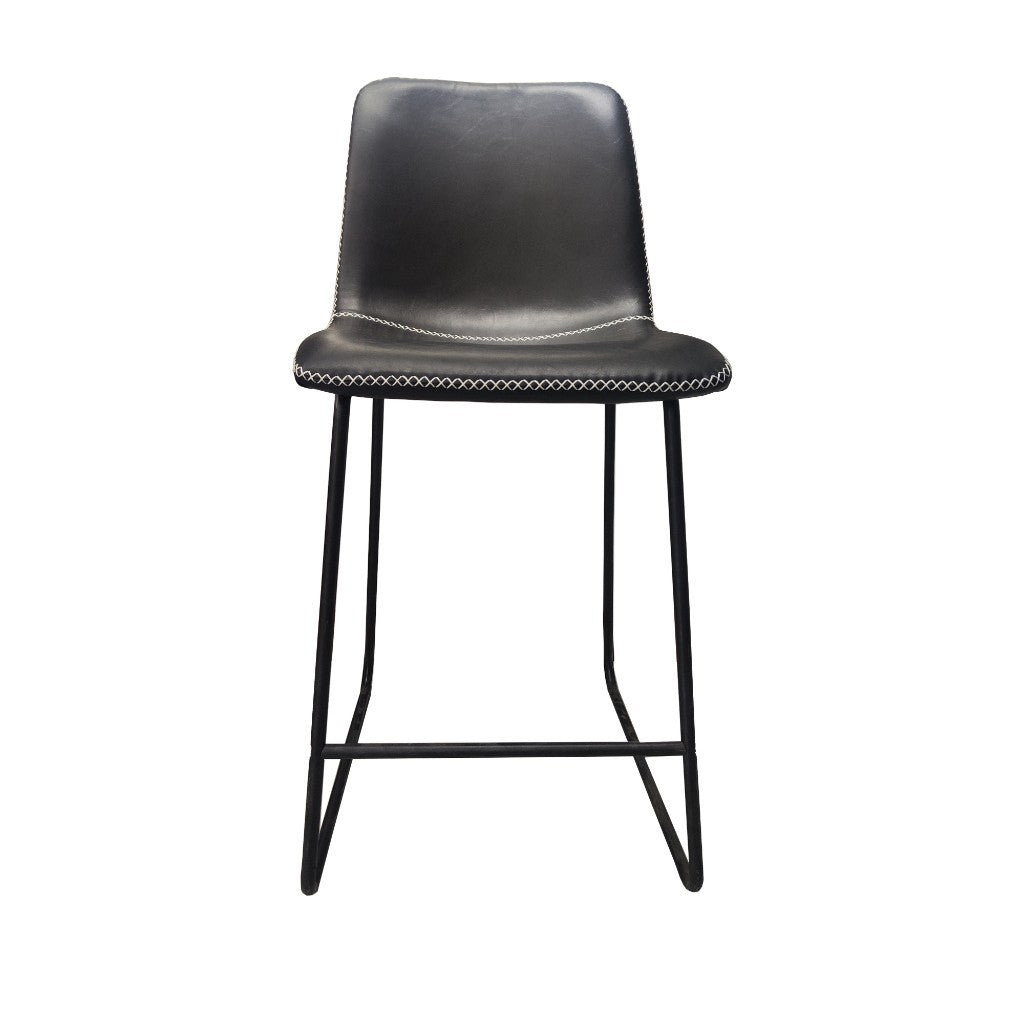 SILVESTER PU BAR STOOL 44X58X75CM -BLACK