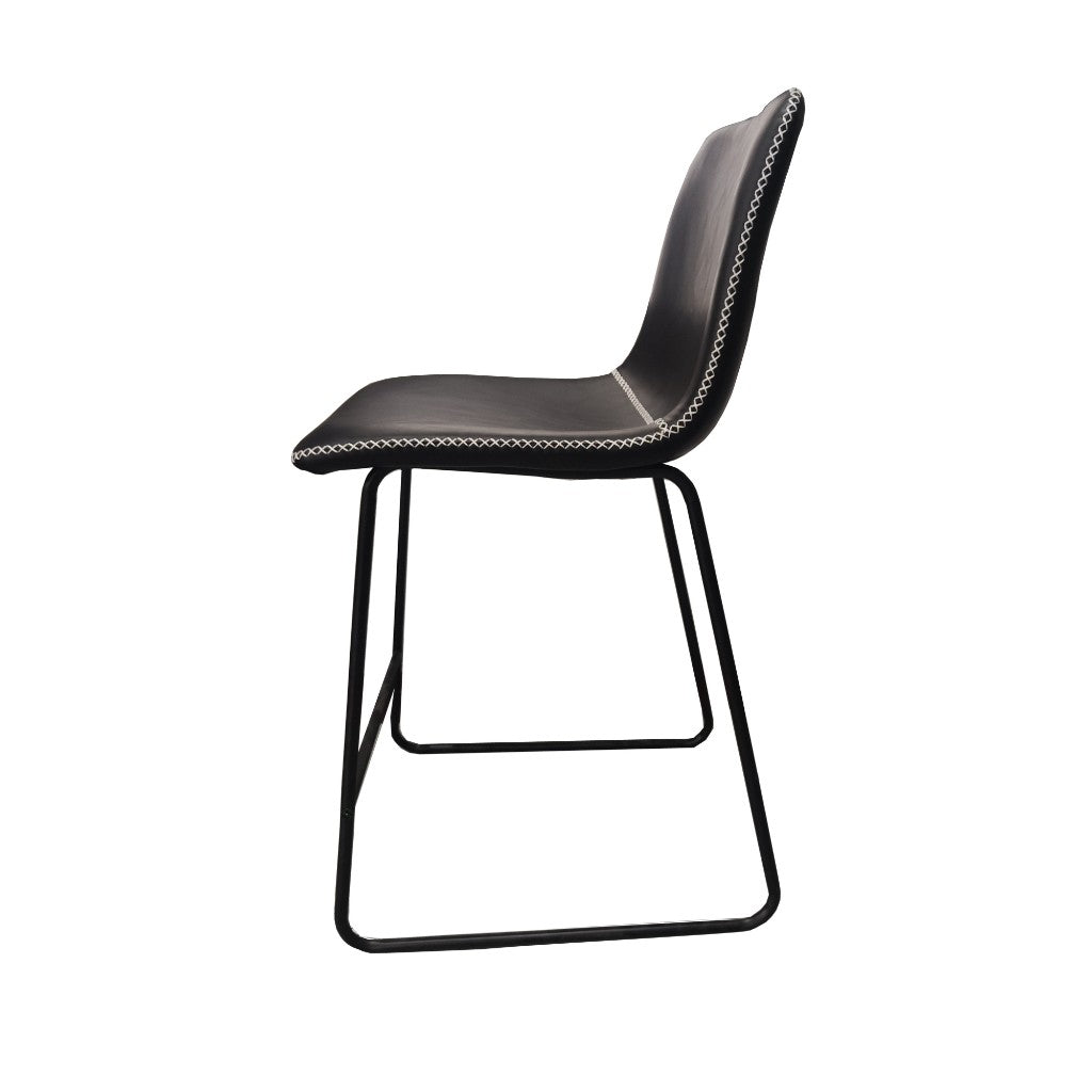 SILVESTER PU BAR STOOL 44X58X75CM -BLACK