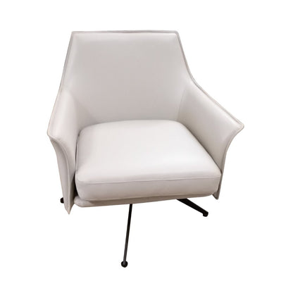Baril Leather Swivel Arm Chair Wheat