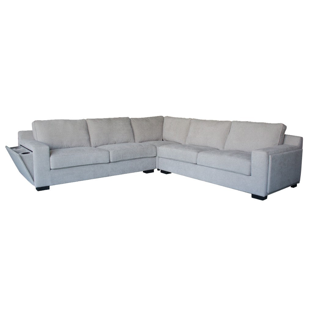 Callaway 2.5 Seater Corner Modular Lounge - Light Grey