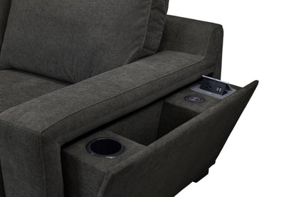 Callaway 2.5 Seater Corner Modular C Lounge -Black