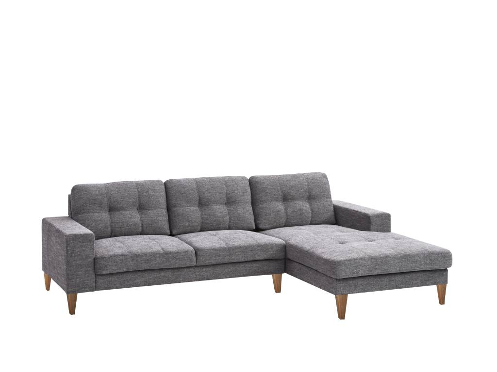 Fabric 2 Seater WITH RHF LHF Chaise Sofa Lounge-Grey