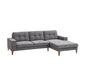Fabric 2 Seater WITH RHF LHF Chaise Sofa Lounge-Grey