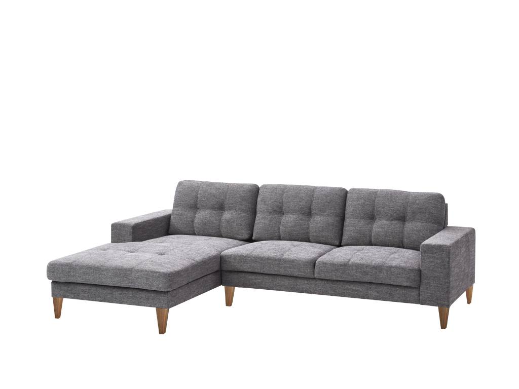Fabric 2 Seater WITH RHF LHF Chaise Sofa Lounge-Grey