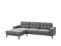 Fabric 2 Seater WITH RHF LHF Chaise Sofa Lounge-Grey