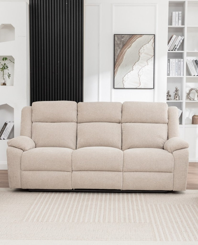 Dream Sofa 3ERER With Drop Down Tray-Beige