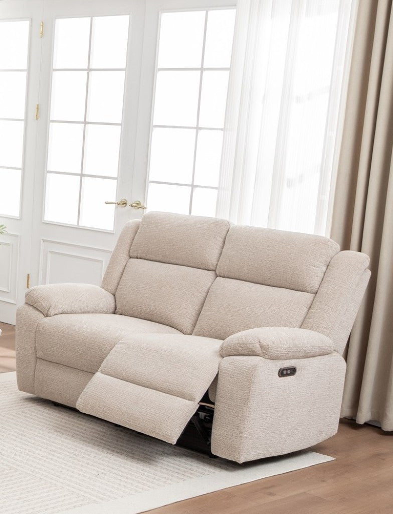 Dream Sofa 2 Seater Electric Recliner-Beige