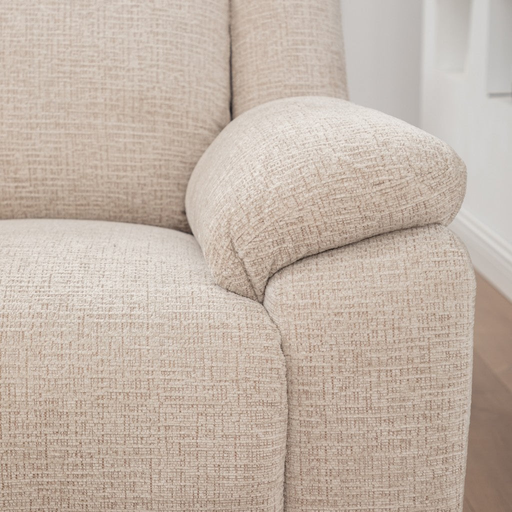 Dream Sofa 3ERER With Drop Down Tray-Beige