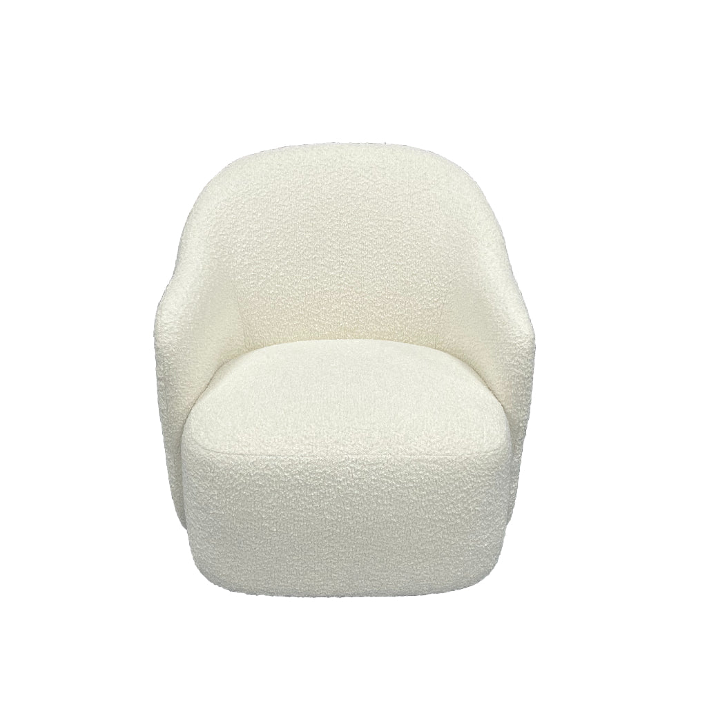 ibiza Fabric Swivel Arm Chair White