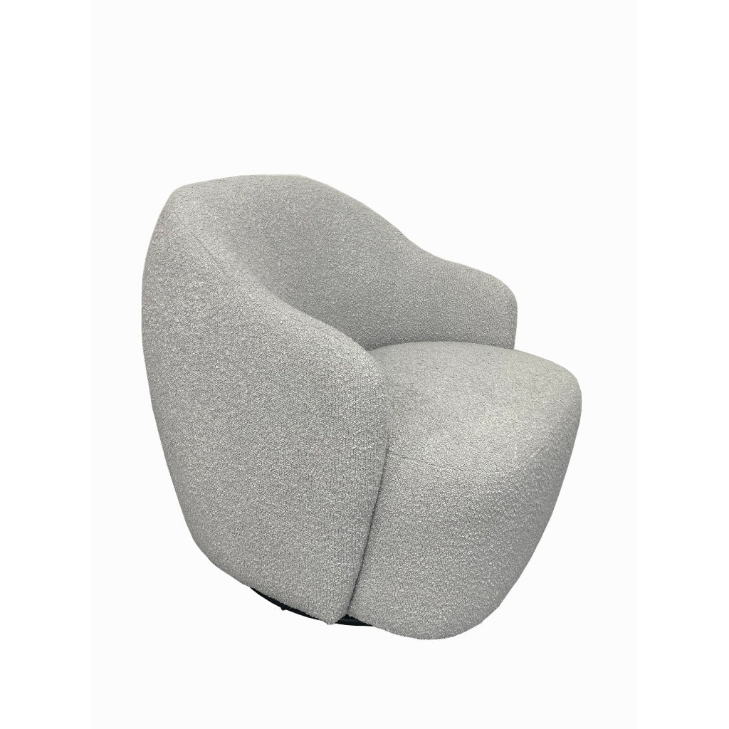 ibiza Fabric Swivel Arm Chair Light Grey