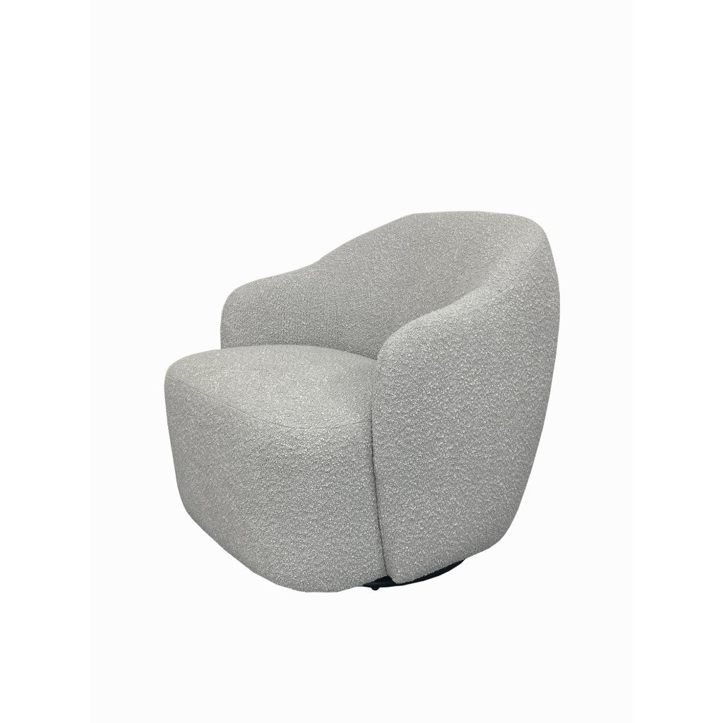 ibiza Fabric Swivel Arm Chair Light Grey