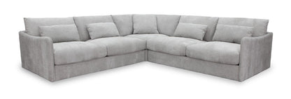 Loft Corner Modular Fabric Sofa-Ice