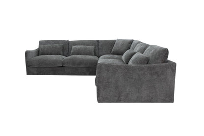 Loft Corner Modular Fabri Sofa-Licorice
