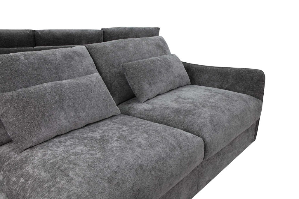 Loft Corner Modular Fabri Sofa-Licorice