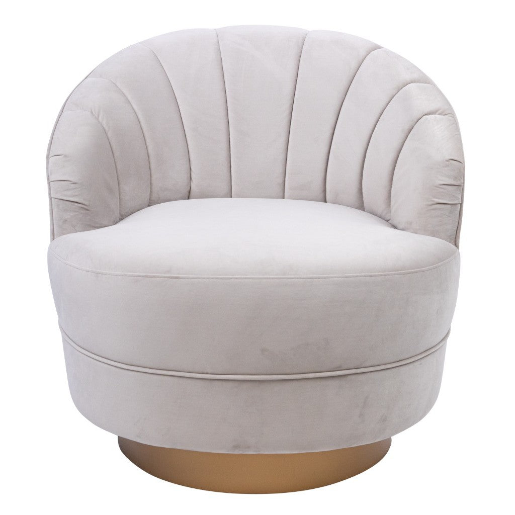 Valdes Fabric Swivel Arm Chair 79X76X76.5CM-Pearl