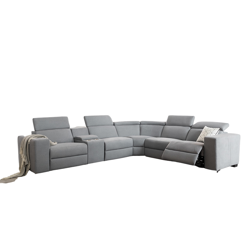 L shape lounge with recliner deals