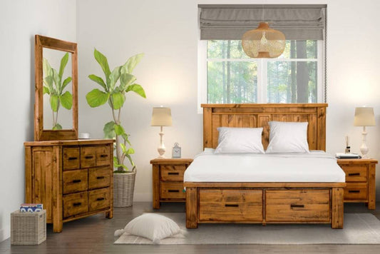 Outback 5pc Queen Bed,Bedsides & Dresser Mirror Kit
