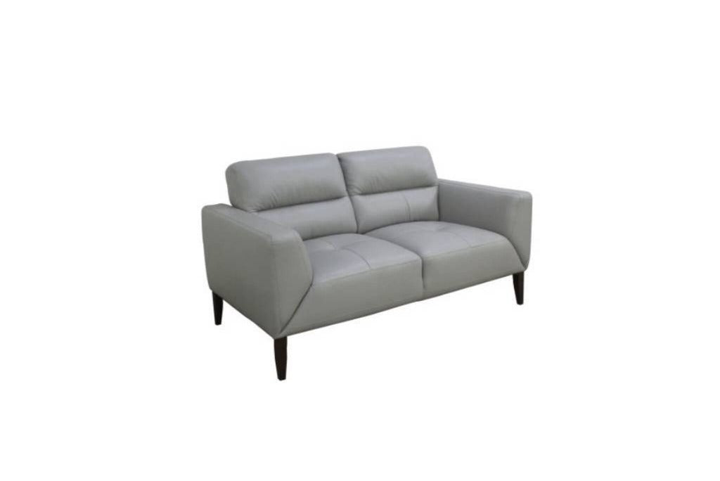 Sonoma 3 Seater Leather Sofa Silver