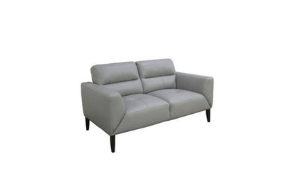 Sonoma 3 Seater Leather Sofa Silver