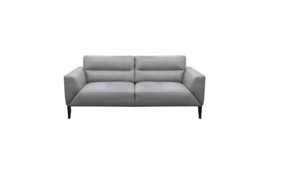 Sonoma 3 Seater Leather Sofa Silver