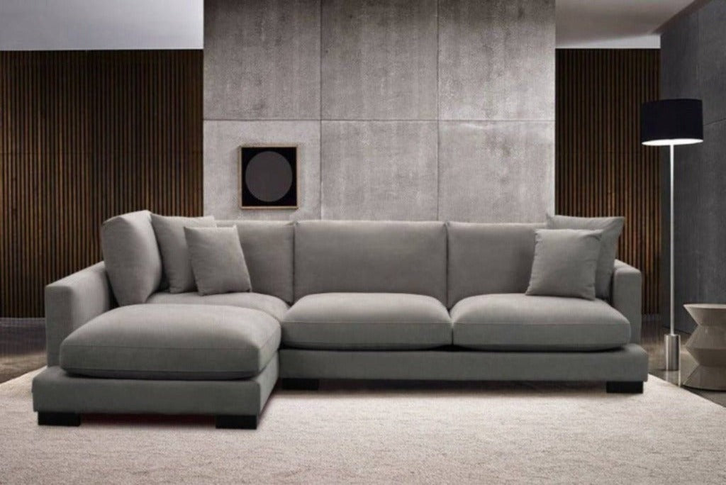 Zenith Corner Left Chaise Lounge Light Grey